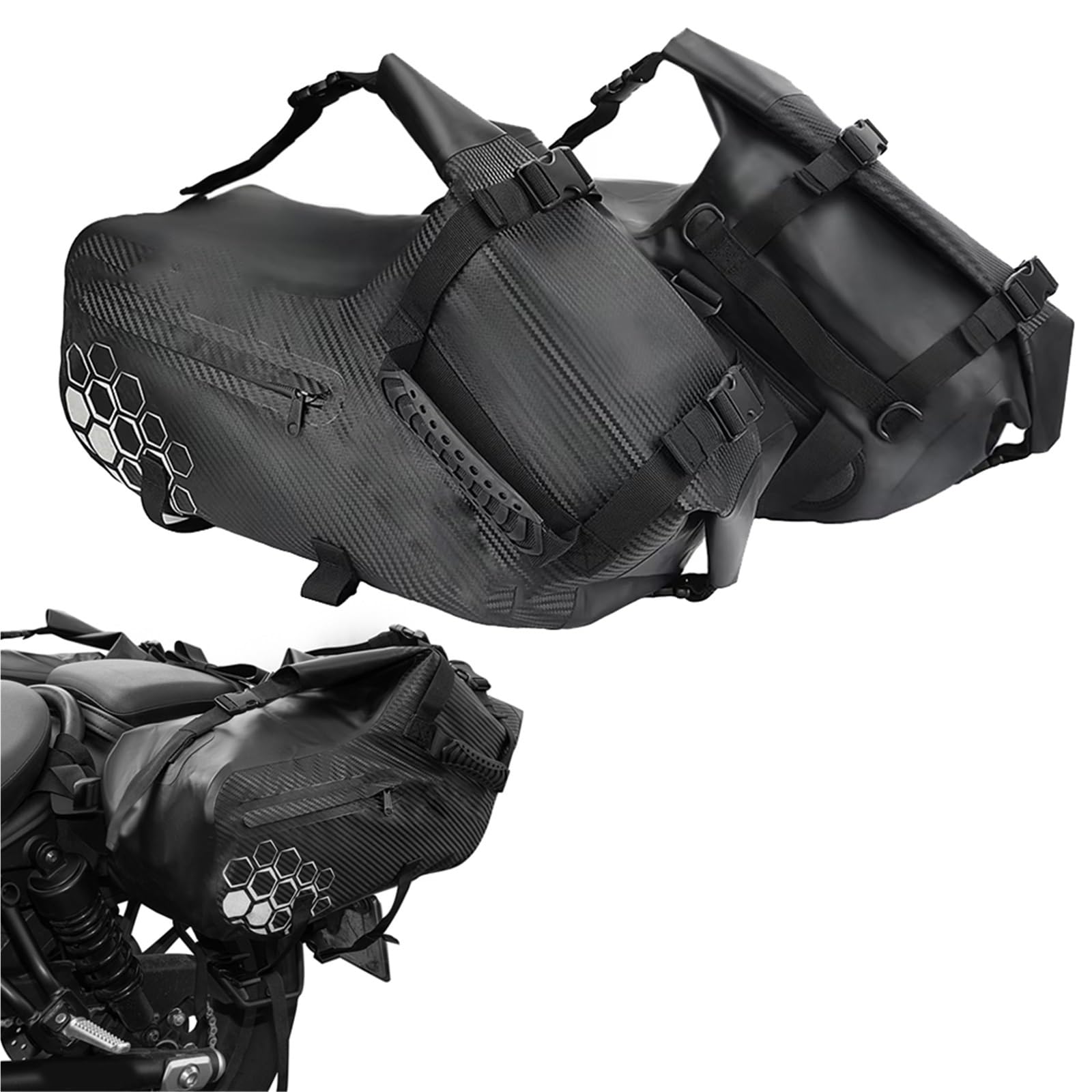 Sacoche moto 28L universelle étanche latérale pour Harley Pan America 1250