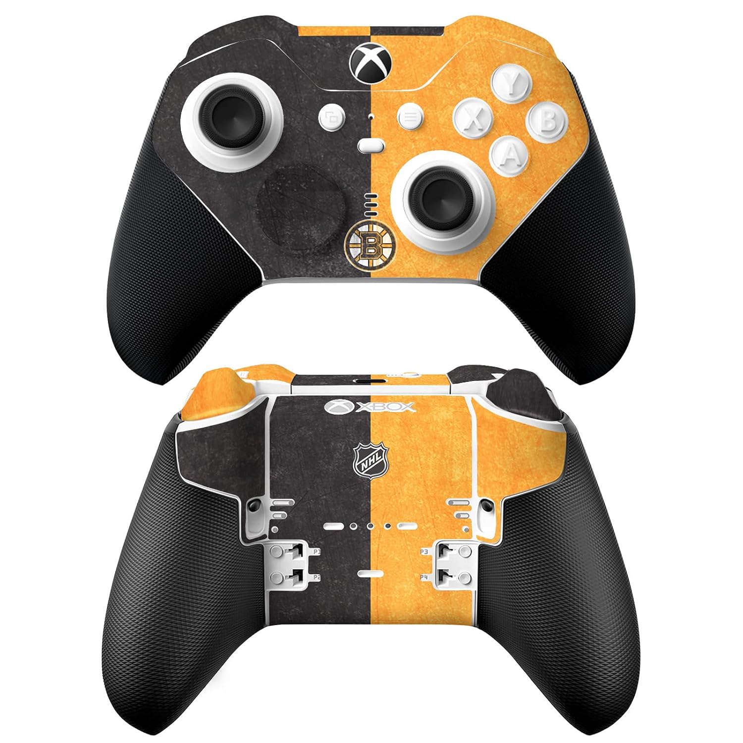 Head Case Designs Officially Licensed NHL Oversized Boston Bruins Vinyl Sticker Gaming Skin Decal Cover Compatible With Xbox Series X & S Elite Wireless Controller Series 2