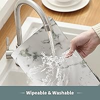 Vista 98 de Faux Leather Placemats and Coasters Set of 2, Round Leather for Dinner Table Mats Heat Resistant Non-Slip Washable Insulation Coffee Mats Kitchen