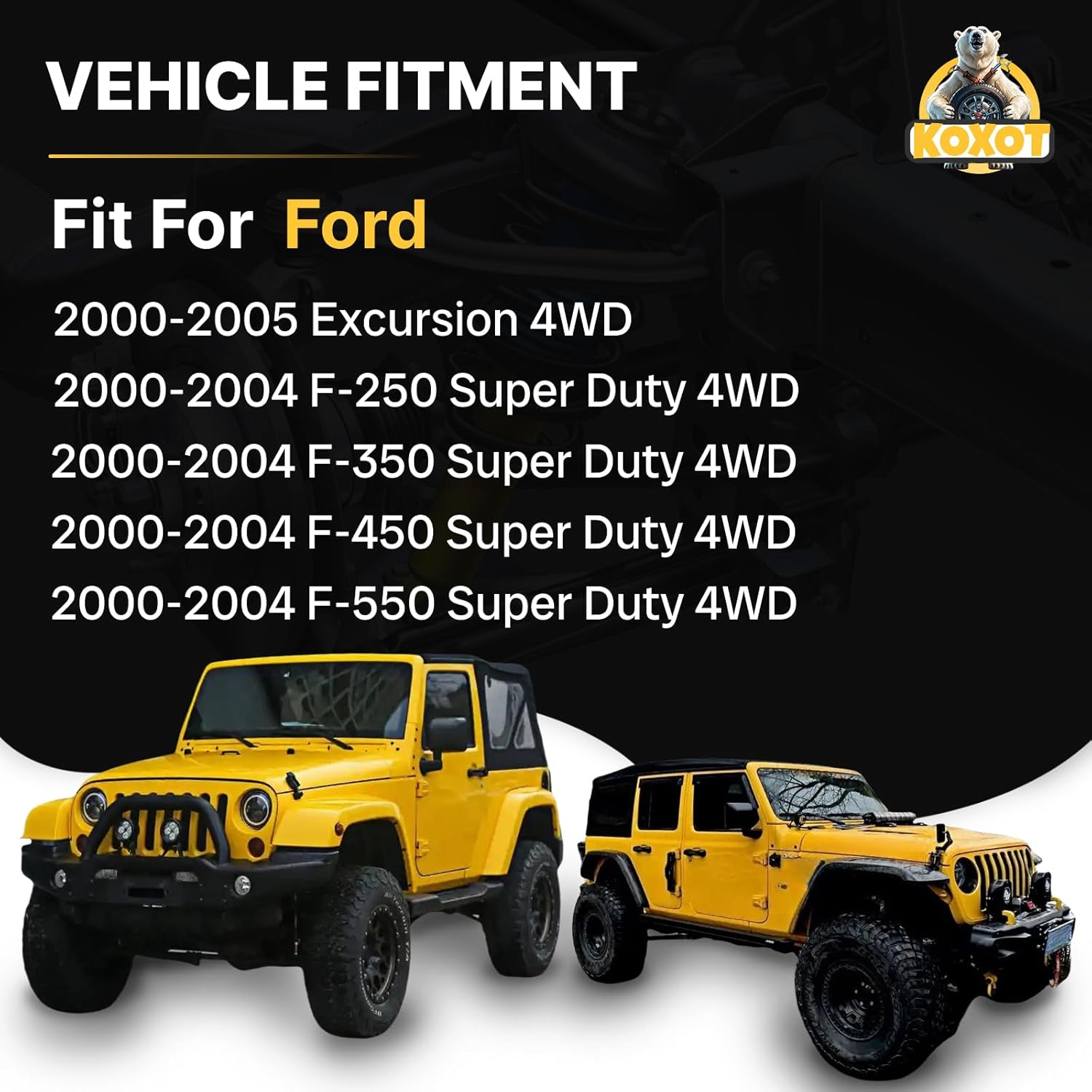 K80274 K80273 2PCS Front Stabilizer Sway Bar End Links Compatible With Fit for Ford 2000 2001 2002 2003 2004 2005 Excursion F-250 F-350 F-450 F-550 SD