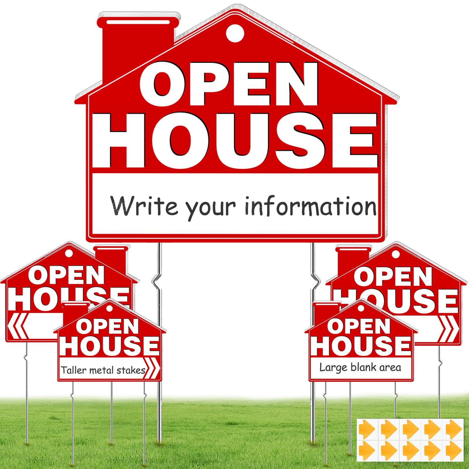Remiawy Open House Signs for Real Estate, 5 Packs 17