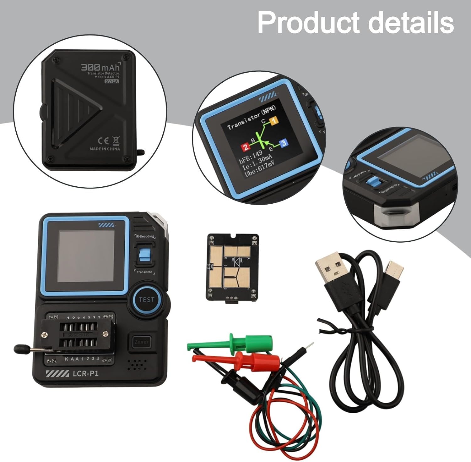 LCR-P1 Transistor Tester product details