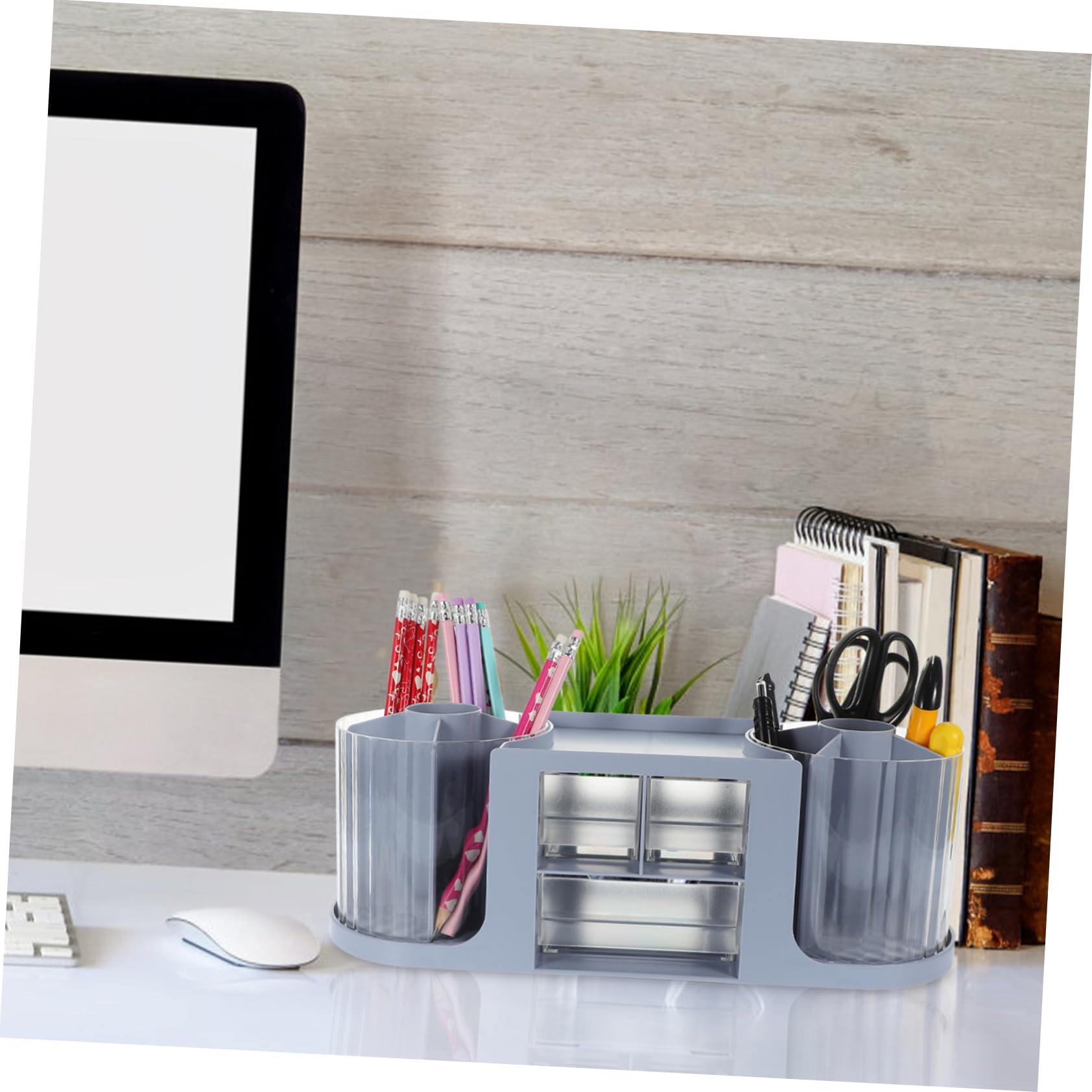 NUOBESTY Organiseur De Bureau Avec Bleus Petite Boîte De Rangement Organisation Pour Articles Divers