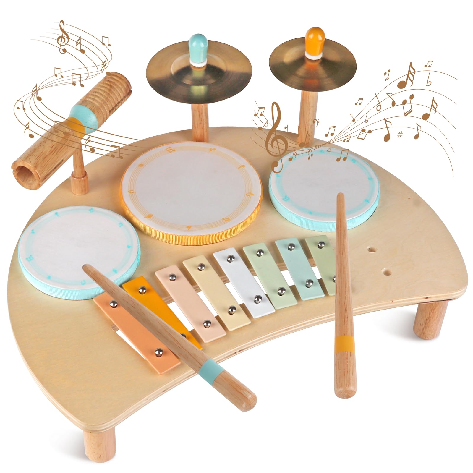 Drum Kit Kids Music Table Musical Instruments Toy Drums For Year