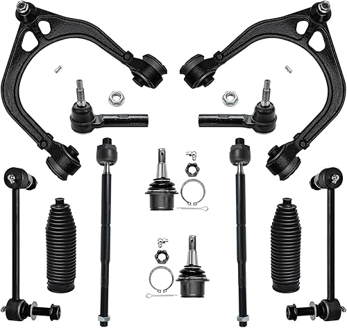 Detroit Axle - Kit de suspensión frontal RWD de 12 piezas para Chrysler 300 Dodge Charger Challenge Magnum, 2 brazos de control superiores