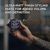 Vista 5 de Murdock London Spray de sal marina de 5.1 fl oz y pasta de 1.7 onzas, sin parabenos, mejora de la textura y el volumen, acabado mate, perfecto