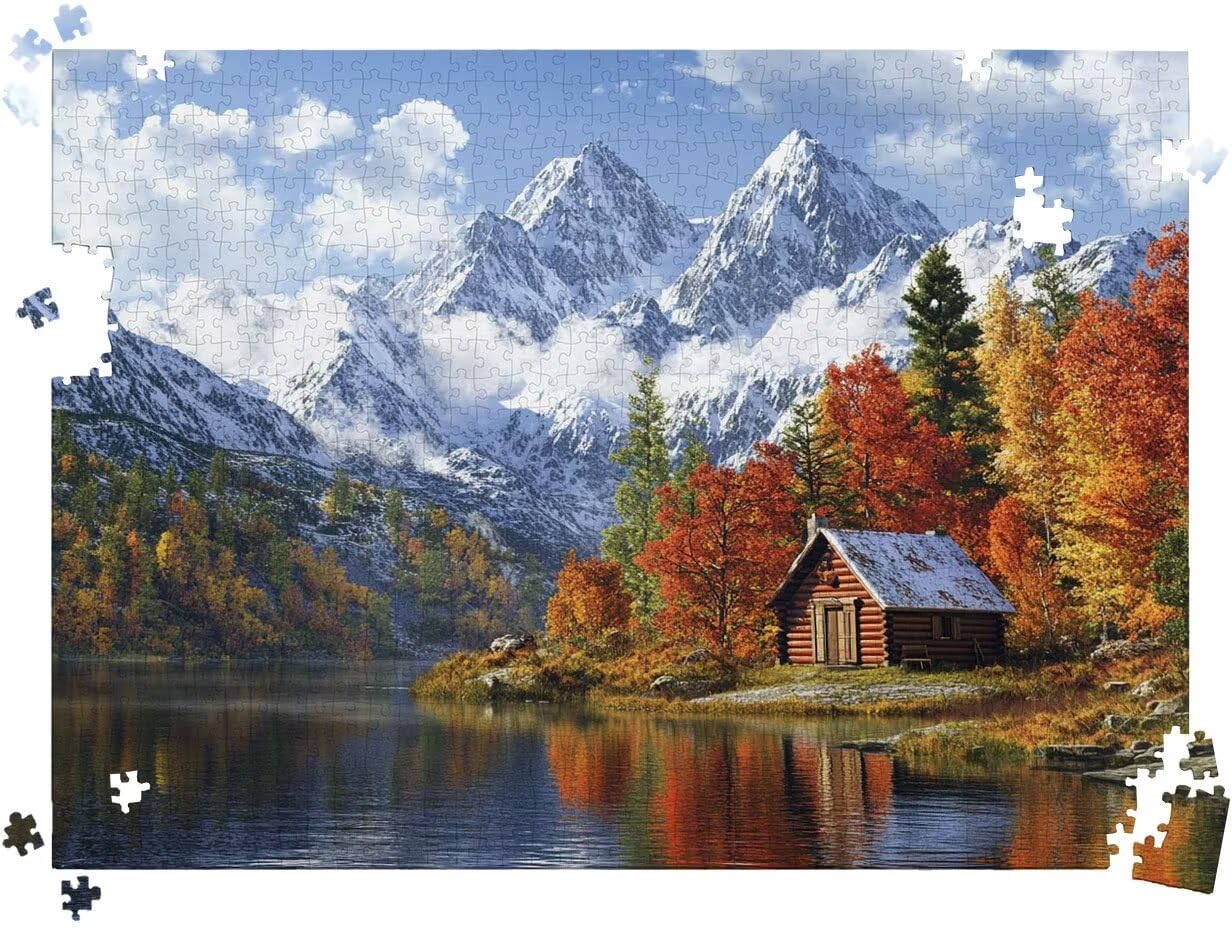 Puzzle 5000P Pièces Paysage Cabine-2, Puzzles Bois 61.6 x 41.5 in, l0-314