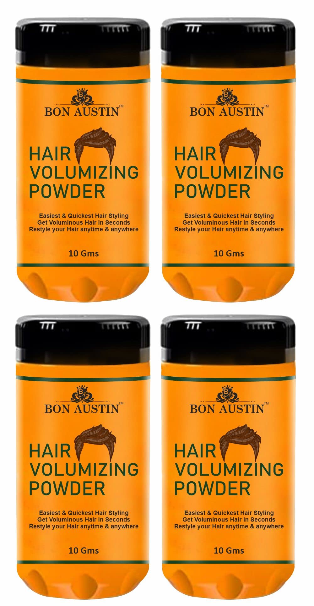 Bon Austin Hair Volumizing Powder For Women | 100% Natural & Safe | Adds Instant Volume And Locks Hairstyle | Strong Hold Pack of 3 of 10gms 3