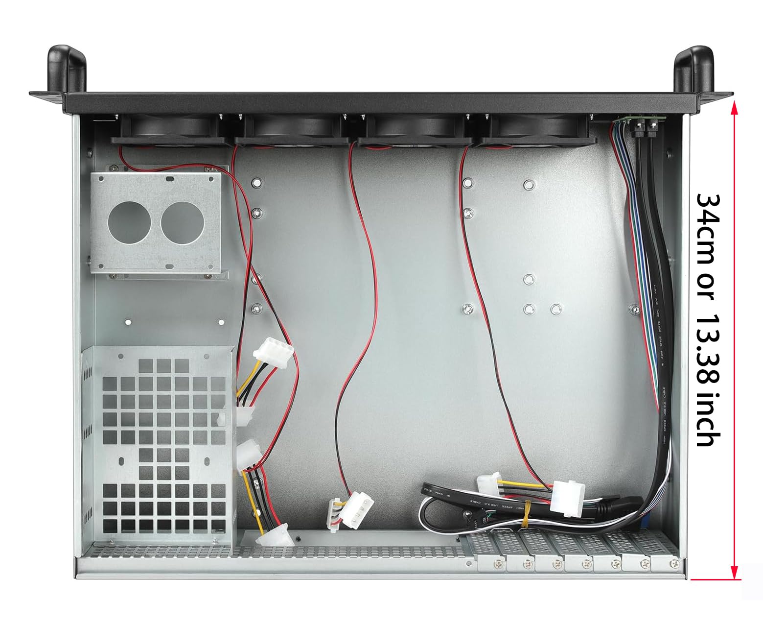 Amazon.co.jp: IPCHASSIS 2U ATX ラックマウントシャーシ奥行13.38