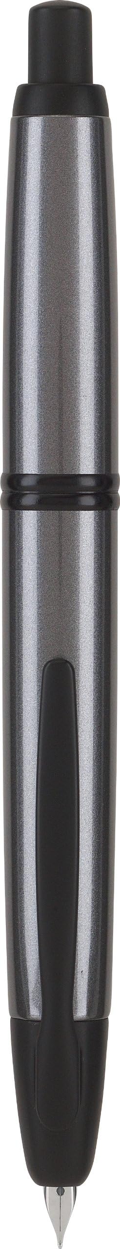 PILOT Vanishing Point Collection Refillable & Retractable Fountain Pen, Gun Metal Gray Barrel with Matte Black Accents, Blue Ink, Fine Nib (60583)
