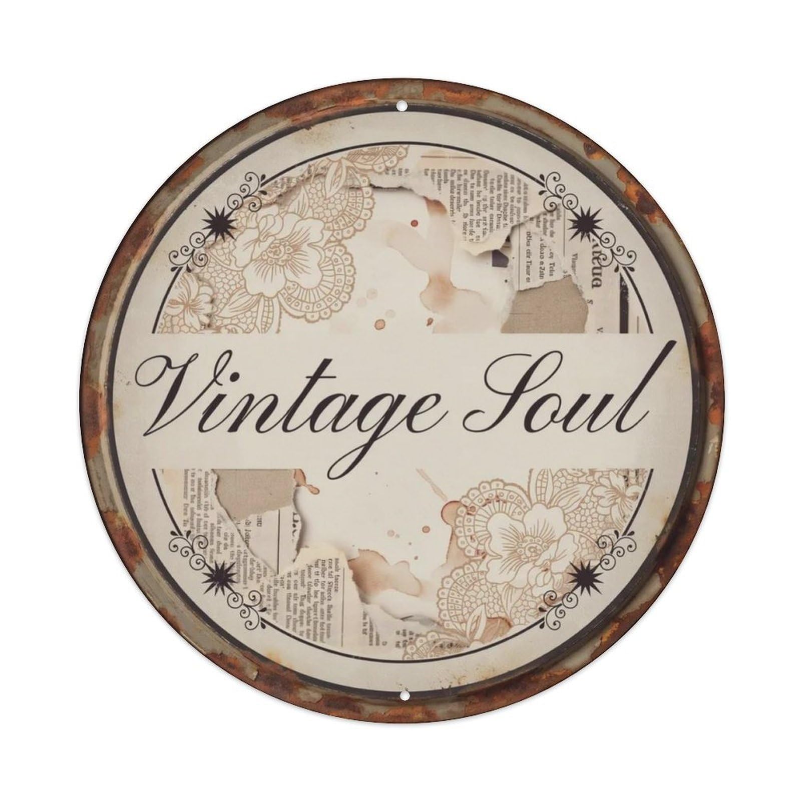 Vintage Soul Retro Collage Metal Tin Sign Plaque