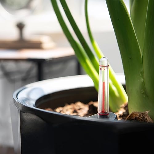 Miniatura 10 de XBrand Maceta redonda de plástico negro de 30 pulgadas de alto, con autorriego para interiores y exteriores, con aspecto de diamante, maceta