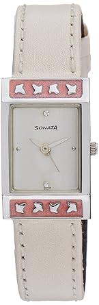 Sonata Analog White Dial Womens Watch - NA8071SL01 / NA8071SL01
