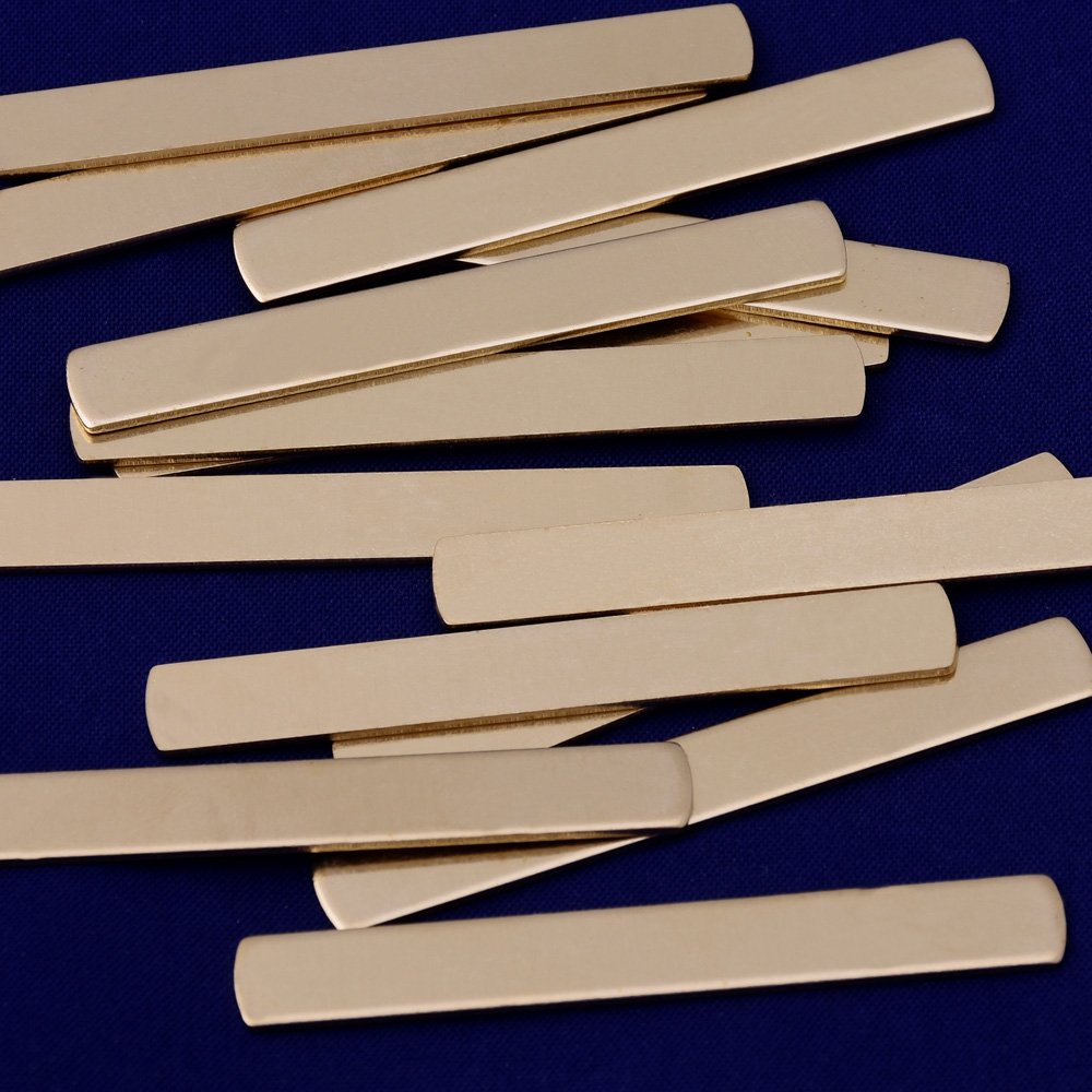 Rosebeading 20pcs tibetara Tags Stamping Blank ring Diy Jewelry Tags,Jewelry making (1/4x2 1/4"(6.35x57.15mm), brass)