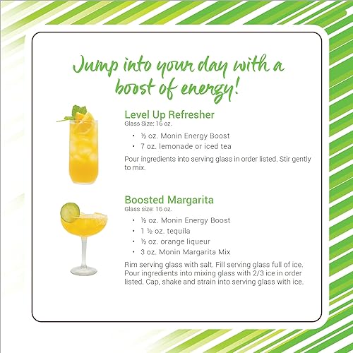 Miniatura 4 de Monin - Suplemento energético líquido, sabor a té sutil, cero azúcar añadido, ideal para café, refrescos y más, bajo en calorías, contiene cafeína