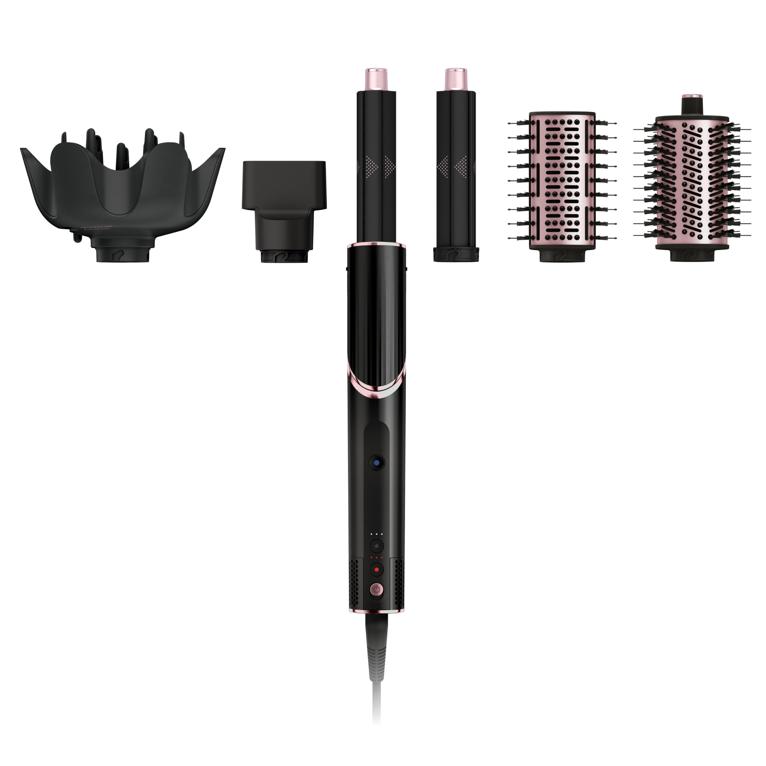 Shark Hair Dryer | FlexStyle Hair Styling System | Portable & Powerful Blow Dryer Brush | Hair Curler & Volumizer | 6 Styling Tools Included | Best for All Hair Types | Black | HD440BKC