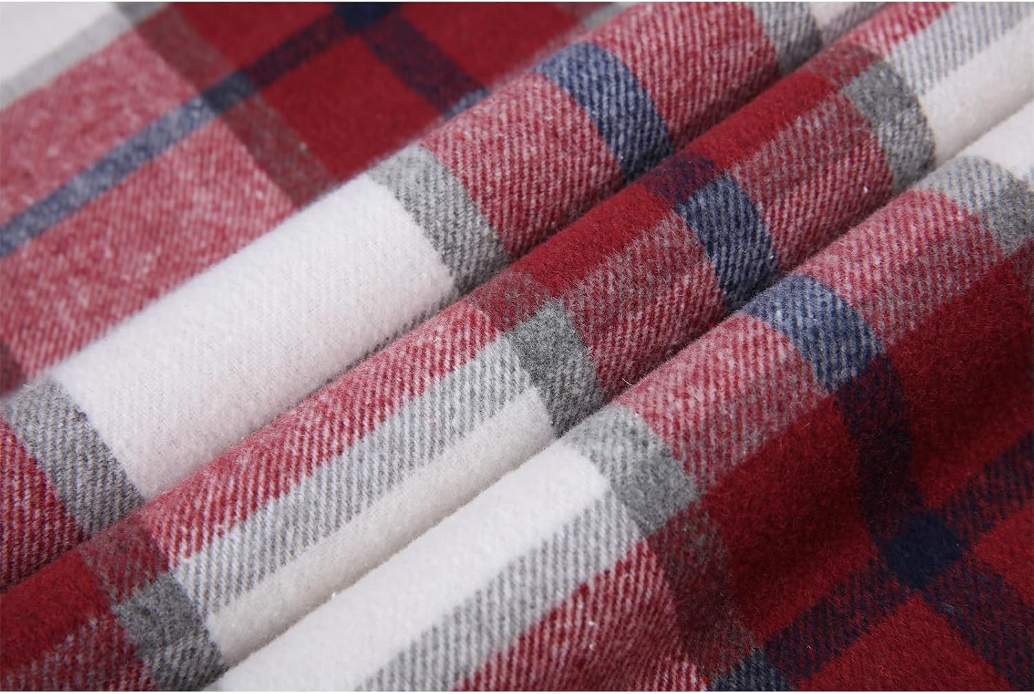 SCODI Men's Flannel Shirt Jacket Fleece Sherpa Lined Plaid Jackets Coat Full Zip Up Hoodie Winter Outwear - Image 6