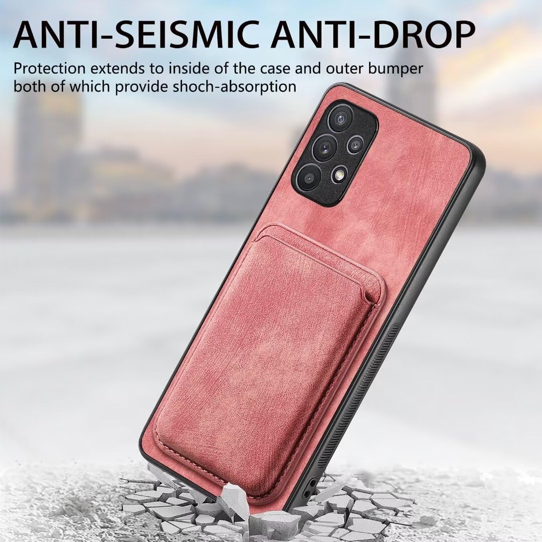 Custodia per iPhone XR con porta carte di credito, custodia in pelle per telefono per donne e uomini, in TPU, antiurto, custodia protettiva per iPhone XR, rosa