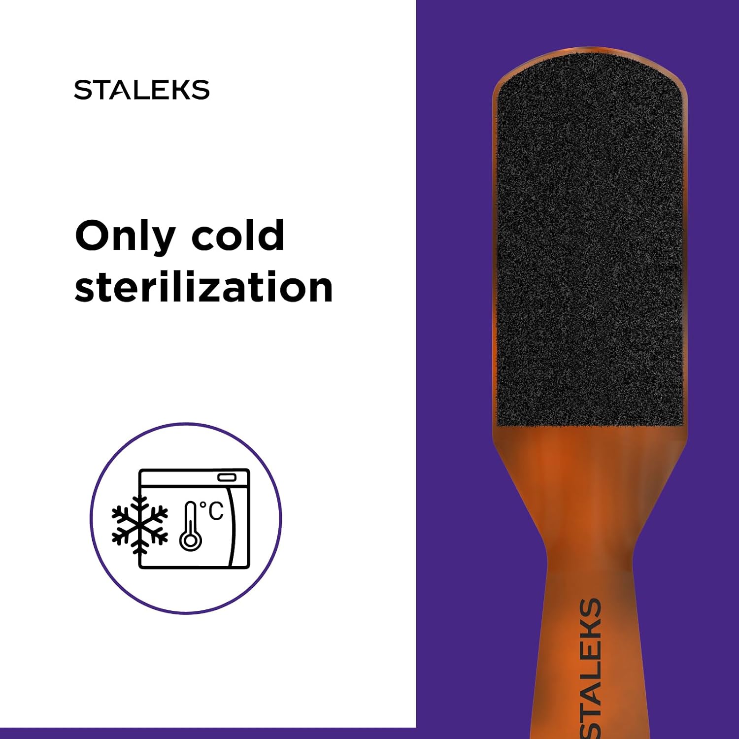 STALEKS PRO Expert 10 Type 3 Plastic Foot File (100/180 Grit) – Ergonomic Double-Sided Pedicure Tool for Medium Roughness & Skin Polishing