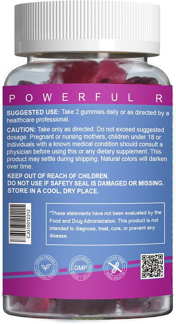 Magnesium Glycinate Gummies 400mg with Magnesium L-Threonate 200mg