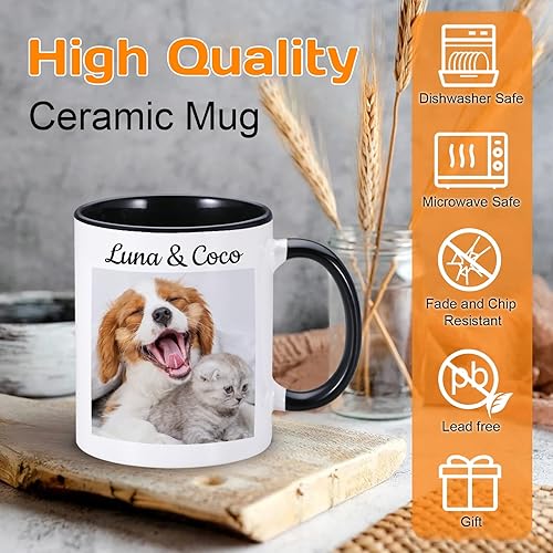 Miniatura 3 de Taza de café personalizada con texto fotográfico, taza de café personalizada, regalos personalizados para hombres y mujeres, taza con foto