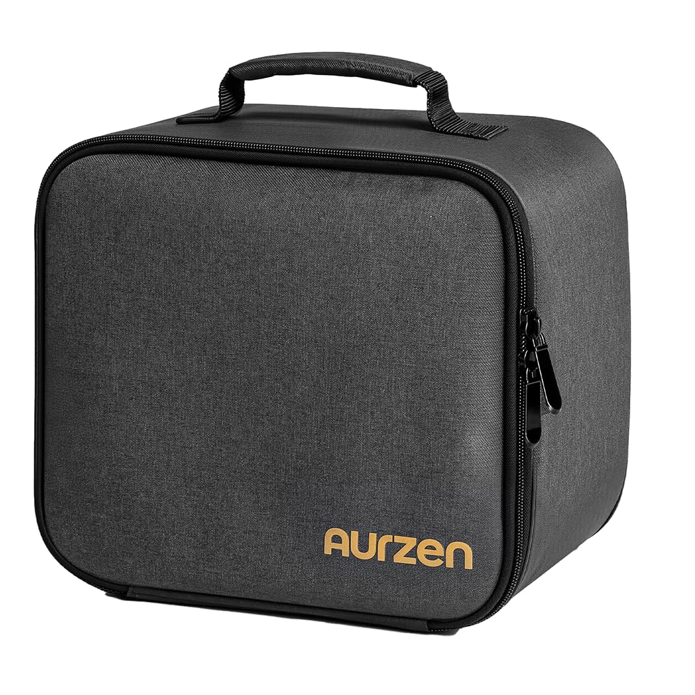 Aurzen Beamer Tasche Tragbare Projektortasche mit Zubehörtaschen, Projector Case, Aufbewahrungs- und Reiseetui - Kompatibel mit Aurzen EAZZE D1, D1 Pro, TMY, Epson, BenQ Projektoren (ca. 26x22x9 cm)