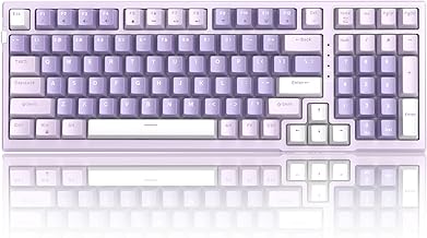 SKY98 Mechanical Gaming Keyboard, 96% Gasket Hot Swappable Wired Custom Creamy Keyboard with 5-Layer Sound Dampening, RGB Backlit, NKRO for Win/Mac (Violet, Violet Switch)