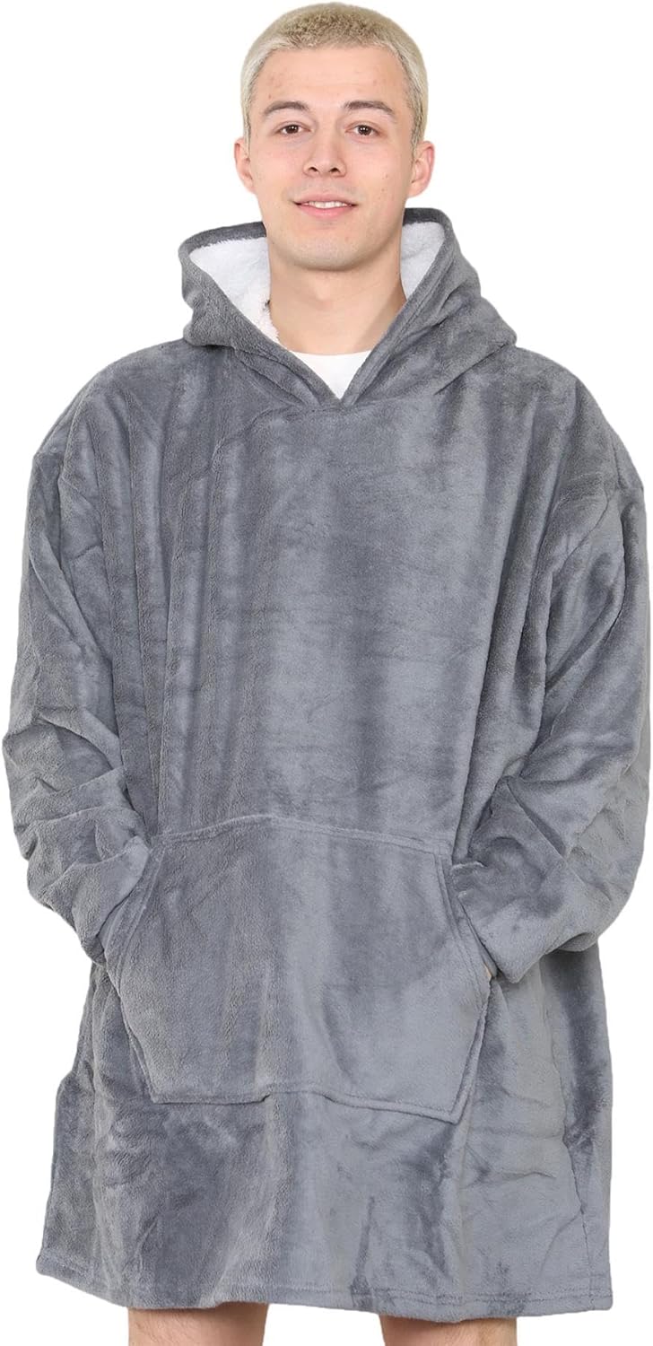 A2Z Unisex Oversized Hoodie Snuggle with Plush Sherpa Fleece Lining Stylish Men & Women Ultimate Comfort Hooded Sweatshirt