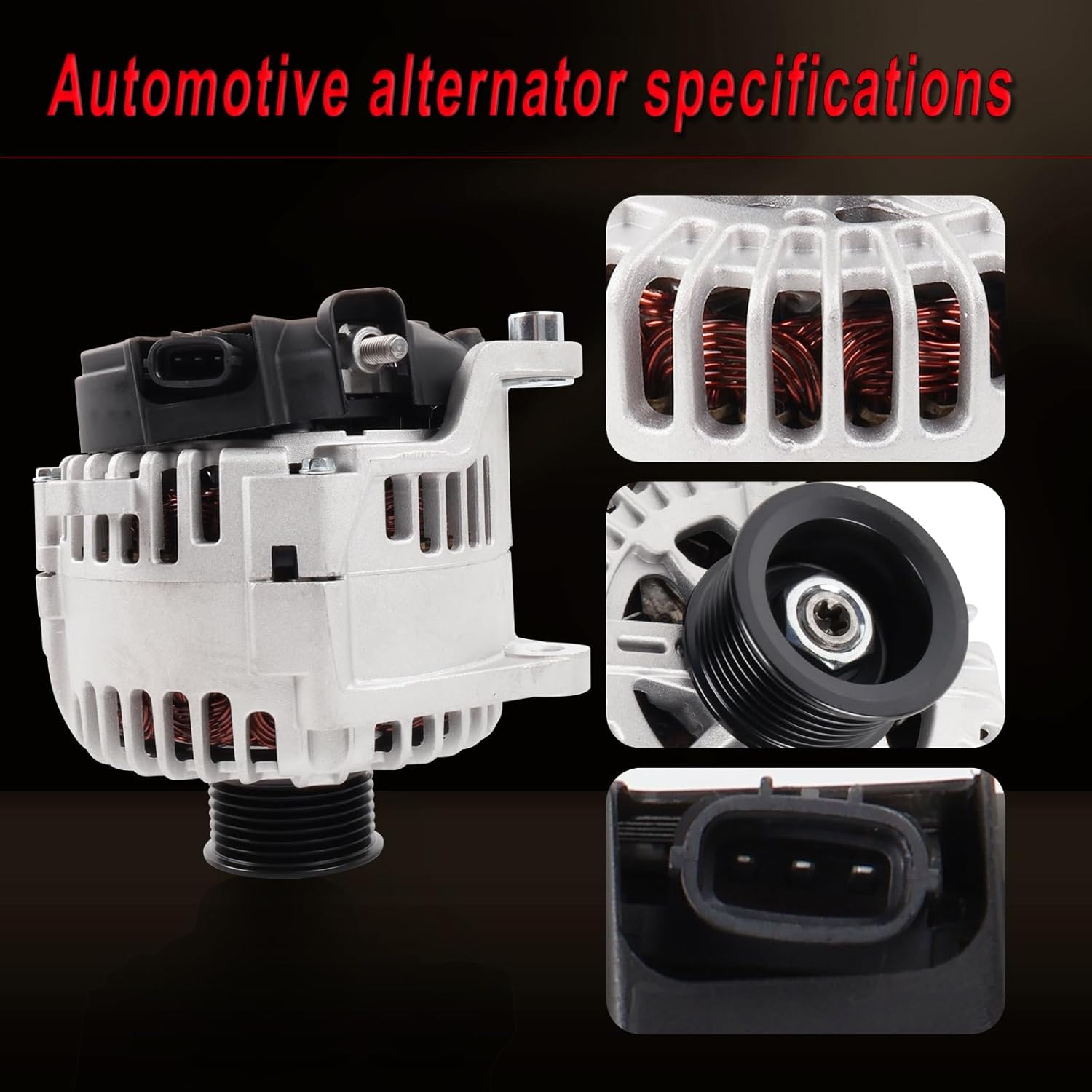 Alternator Compatible with Armada 07-15, Frontier 08-19, Pathfinder 08-12, NV1500 NV2500 NV3500 12-17, Titan 08-15, Xterra 07-15, Equator 09-12, QX56 08-10, Alternator Replace for 23100ZH00A