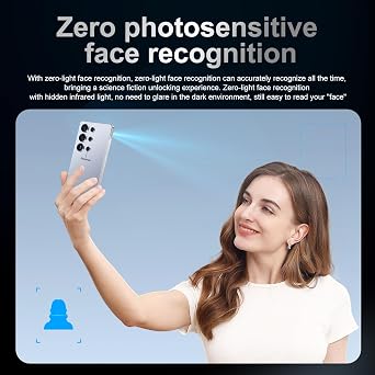 MMY I25 Ultra 5G Unlocked Smartphone,16GB+512GB Fully Cell Phone for Android 14, 6.99 Unlocked Cell Phone, 7000mAh, 68MP+108MP Dual Camera/Dual SIM/Fingerprint Lock/Face (Titanium Silver Blue)