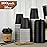 LITOPAK 100 Pack 10 oz Paper Coffee Cups for Hot Chocolate Drinks, Black Disposable Coffee Cups with Lids, Sleeves and Stirring Sticks for Parties, Picnic, Travel, and Events