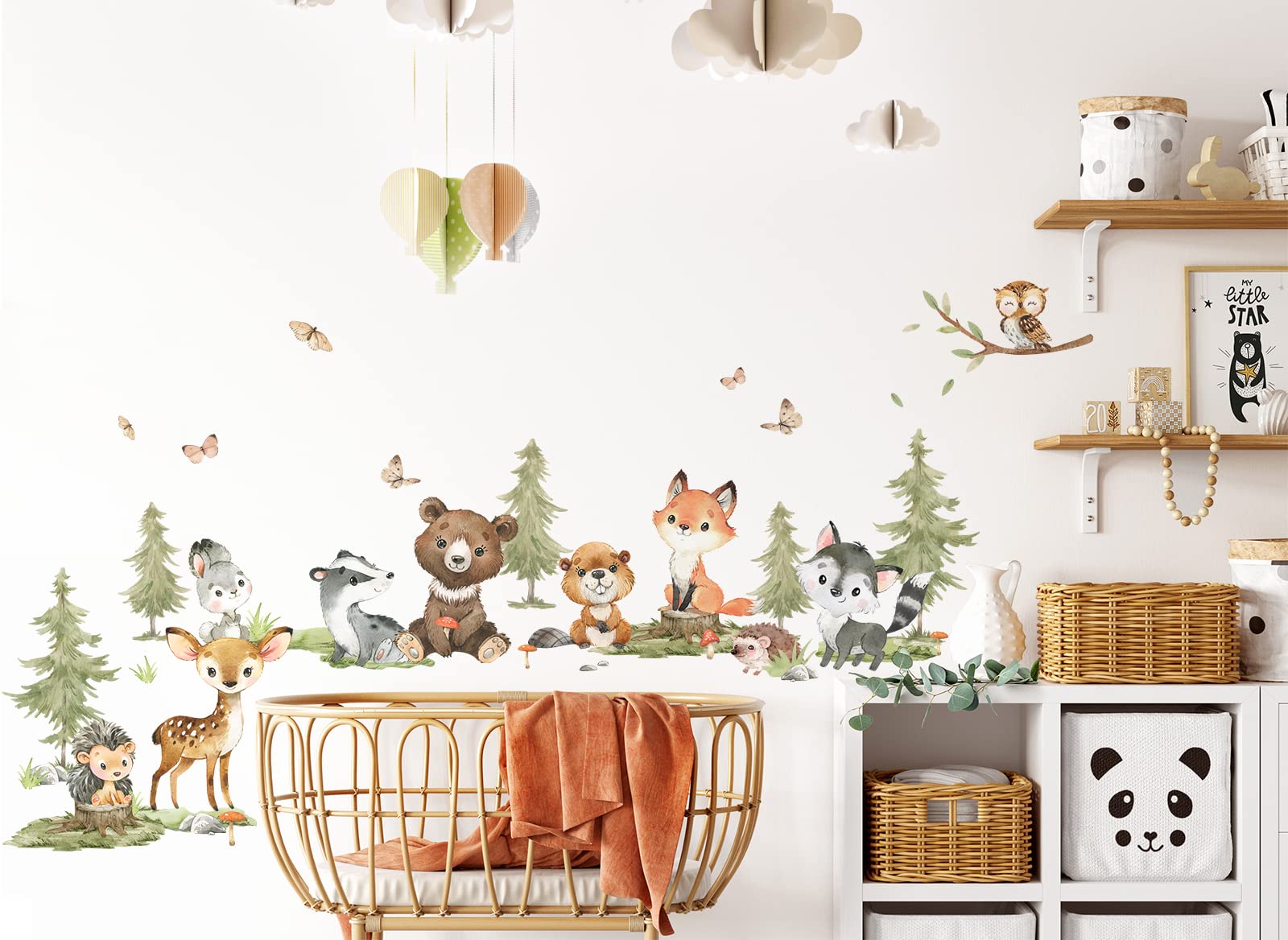 Graz Design DK1110-3 - Adhesivo decorativo para pared, diseño de árbol de animales del bosque