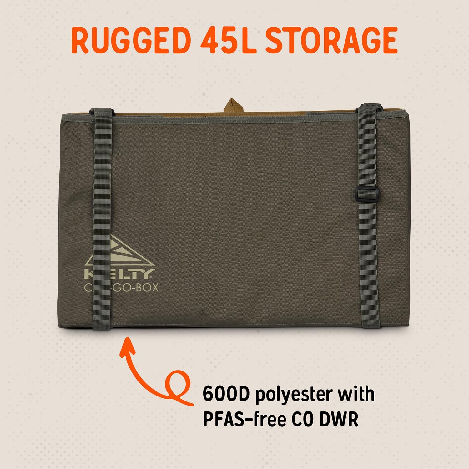 Kelty CARGO Box – Camping, Tailgating, Travel Organization Kit, Large Structured Tote + 3 Individual Pods Storage for Trucks, Vans, SUVs Cars – Color Coded Packing Cubes, Rugged + Water Resistant 45L