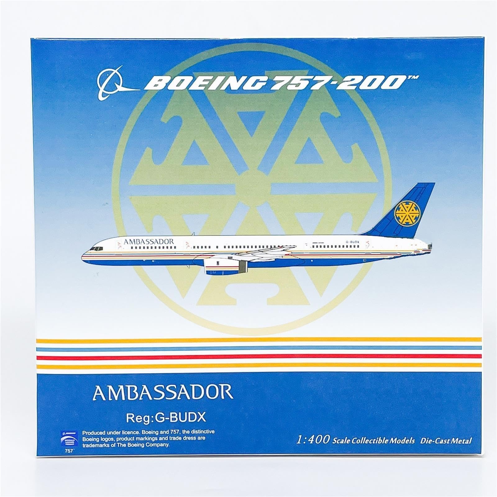 aerei a reazione Figurina in lega dell'Ambassador Aviation Boeing B757-200 in scala 1:400 regali per piloti