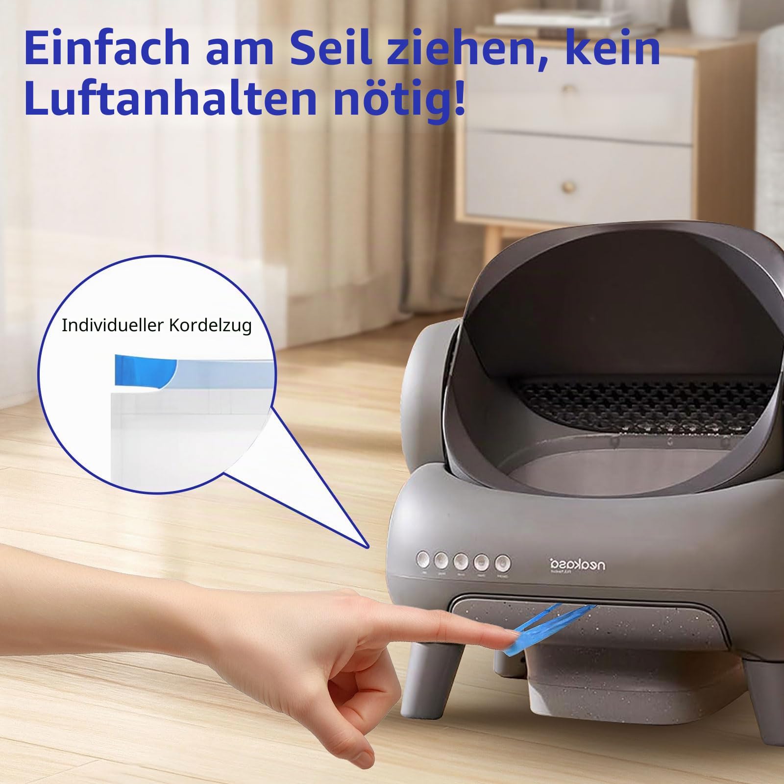 120 Stück Katzentoilettenbeutel für Neakasa und PetPivot offene selbstreinigende Katzentoiletten, extra dicke, robuste Einlagen, Ersatz, geruchlos, 68,6 x 33 cm, hält 10 kg