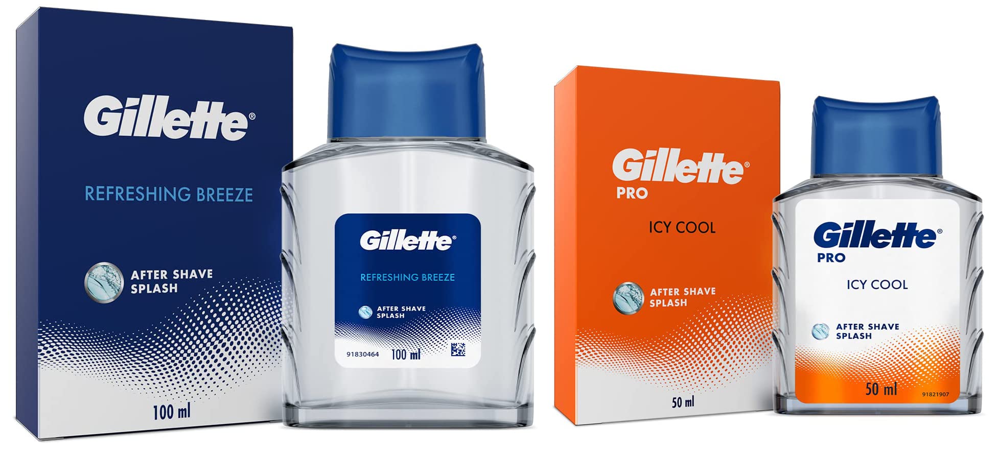 Gillette AFTER SHAVE SPLASH REFRESHING BREEZE 100ML, White & PRO AFTER SHAVE SPLASH ICY COOL 50ML, White (B0B8R7R2JW) Amazon Price History, Amazon Price Tracker