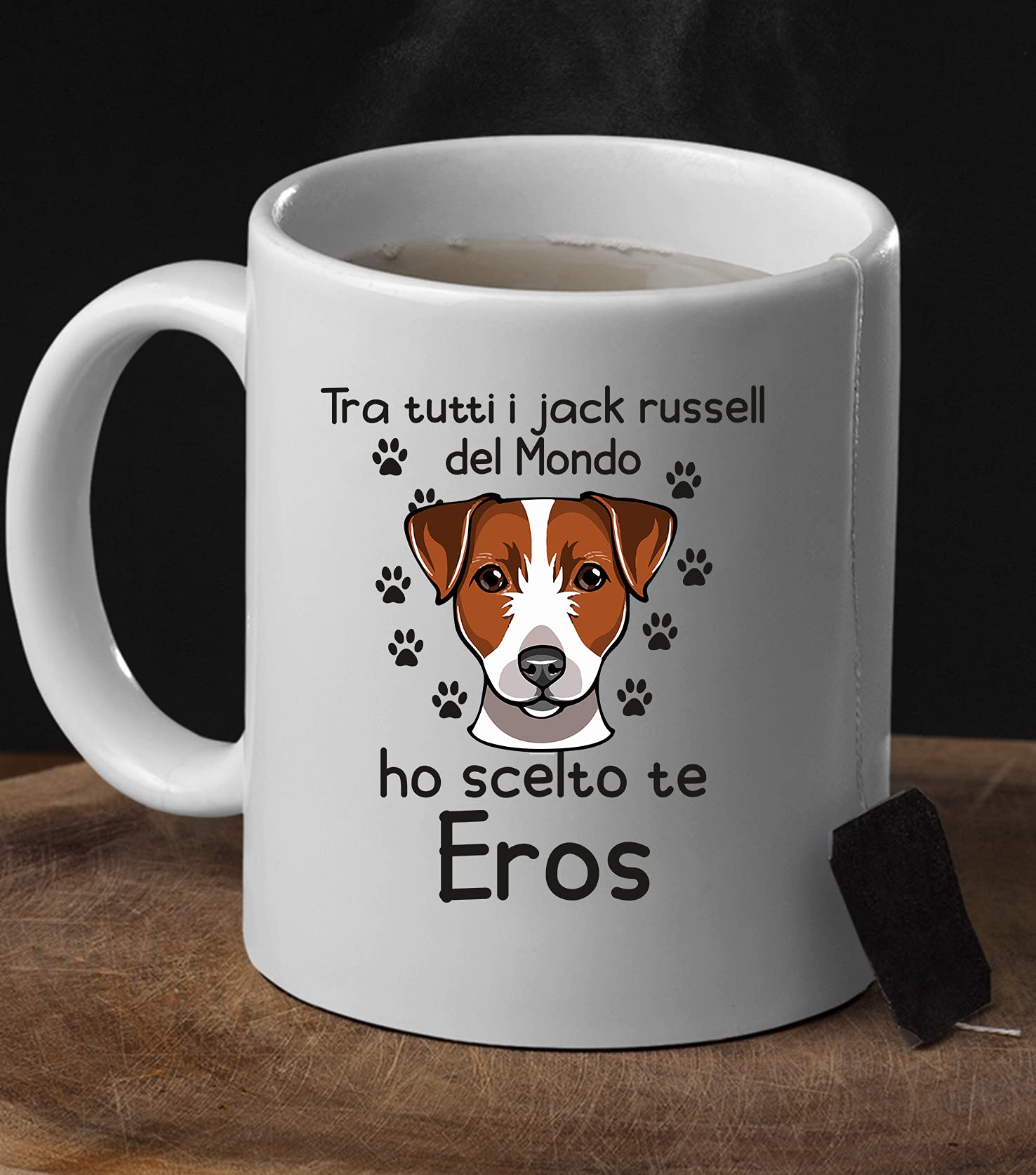 Incidiamo Tazza Border Collie Personalizzabile Uomo Ho Scelto per amico PERSONALIZZA con Il Nome del Tuo Cane