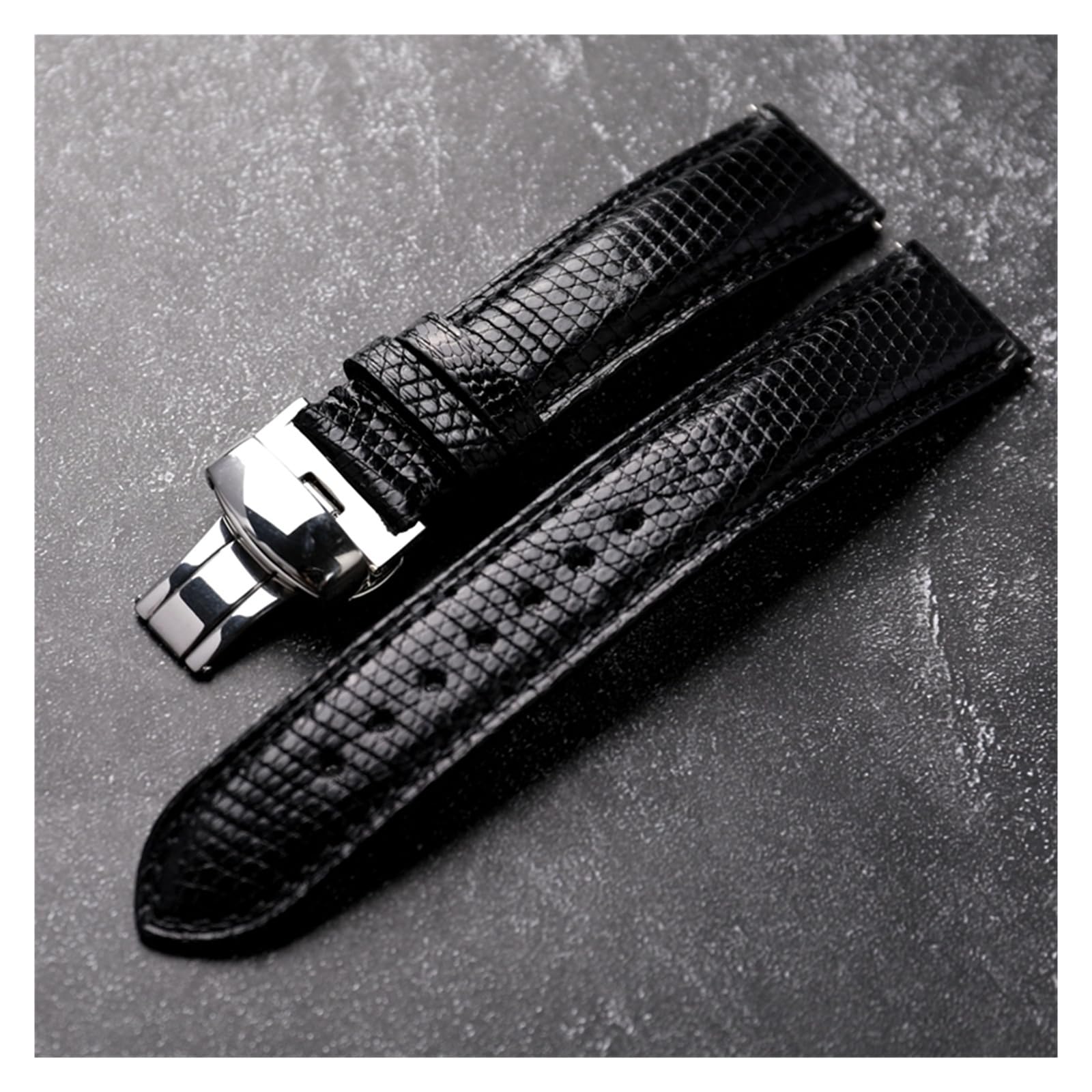 Cinturino in pelle con chiusura a farfalla da 18, 19, 20, 21, 22 mm, cinturino a sgancio rapido, marrone e nero, da uomo.