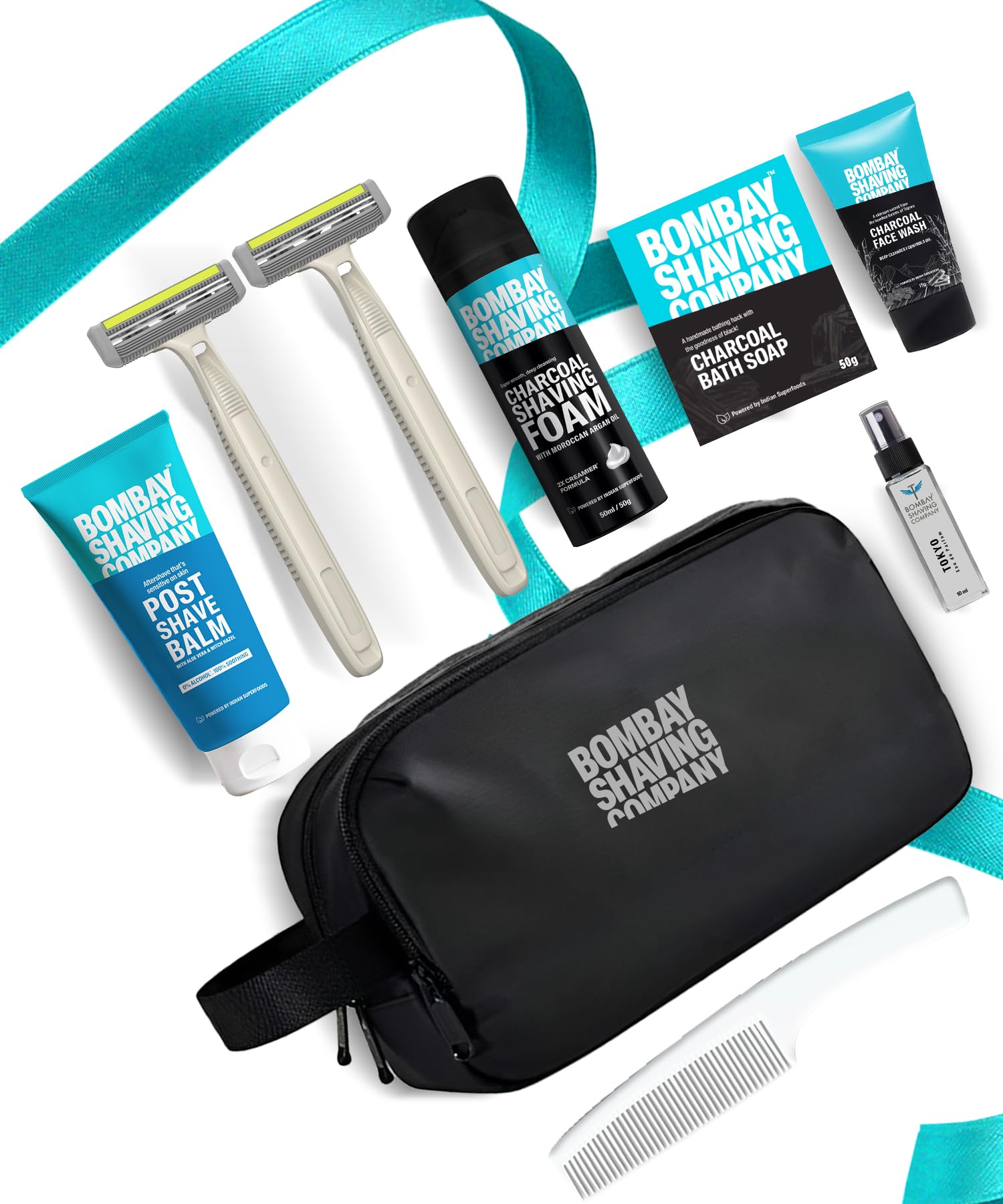 Bombay Shaving Company 9in1 Grooming Kit for Men | Shaving Foam, Post Shave Balm, Charcoal Soap, Razor for Men (B0CLGKP86Y) Amazon Price History, Amazon Price Tracker