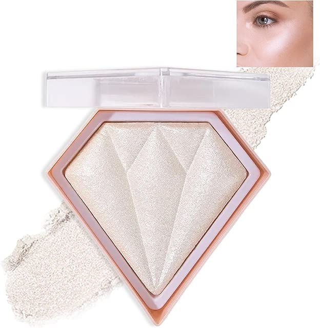 White Highlighter Makeup Palette Face Highlighter Powder Iluminadores De Maquillaje Narutal Shimmer Glitter Highlighter Contour Powder Makeup Palette-01 Pearl White