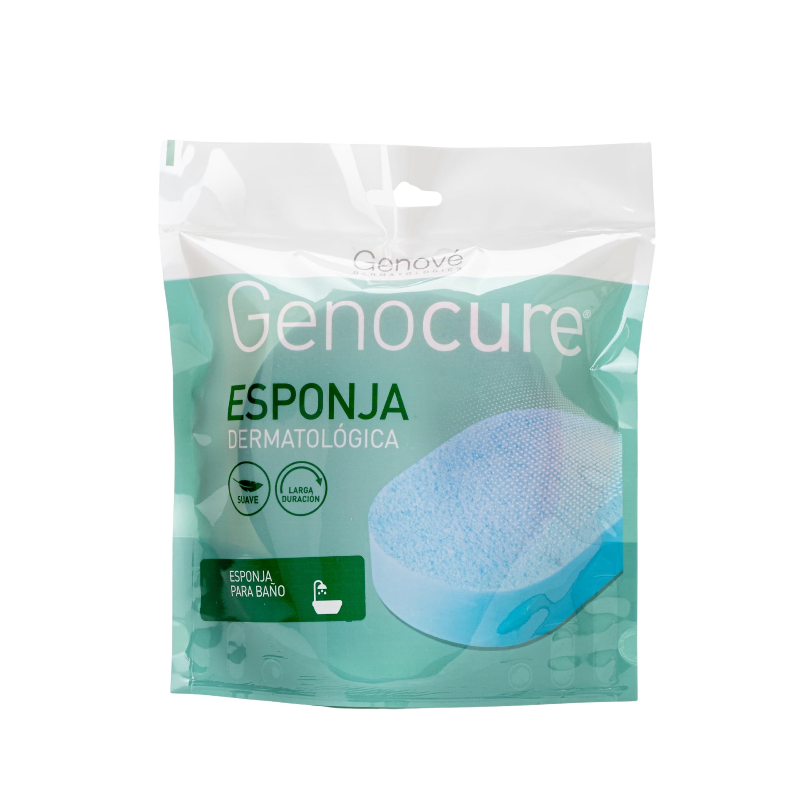 GENOCURE | Esponja Dermatológica Baño | Limpieza Extraordinariamente Suave | Pieles Finas y Delicadas | Larga duración