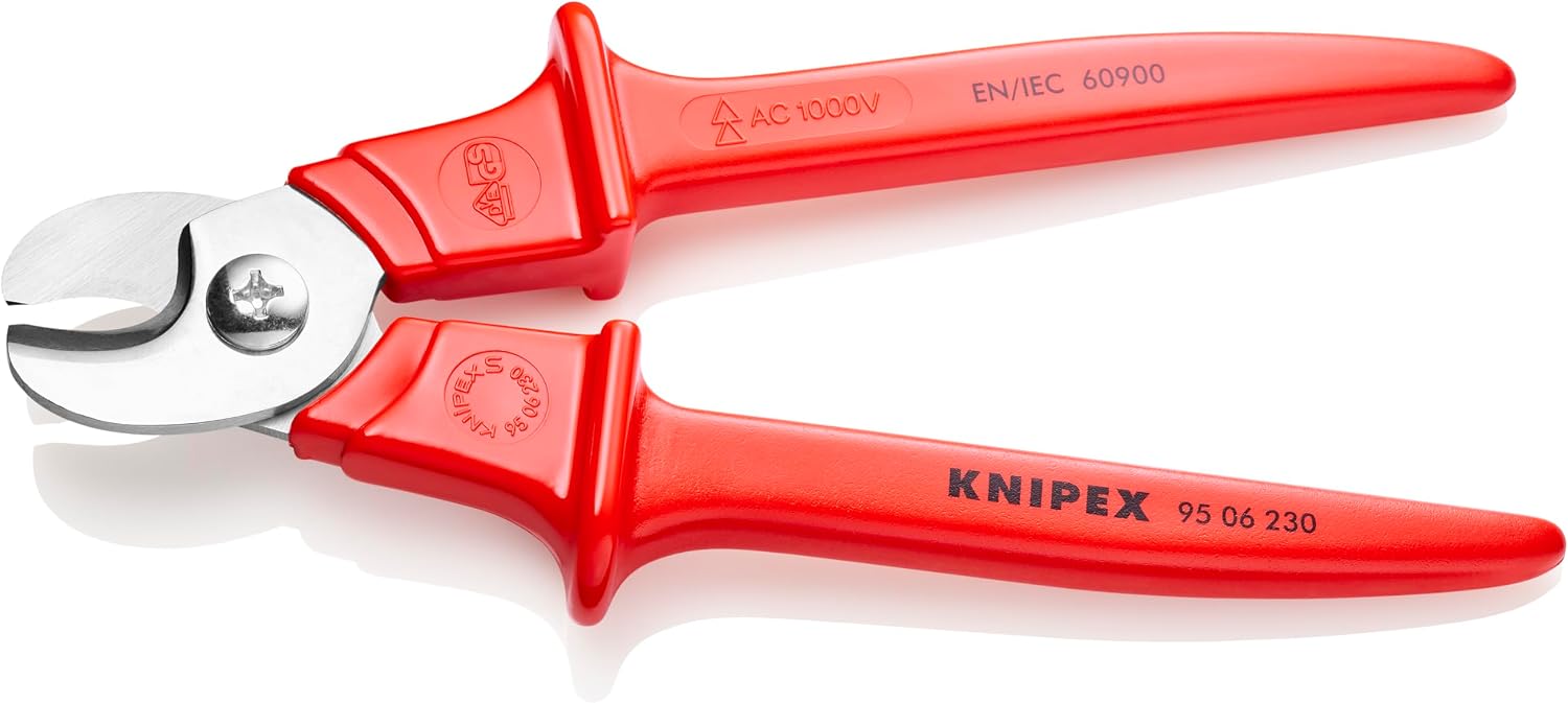 KNIPEX 95 06 230 1,000V Insulated Cable Shears