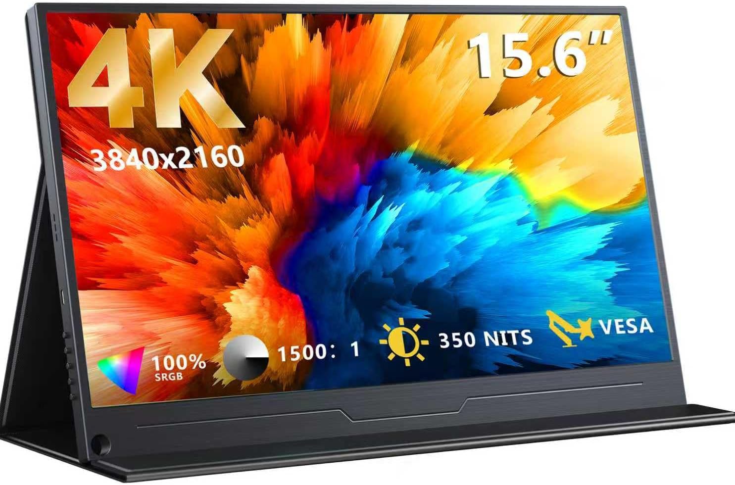 Monitor Portátil 15.6" 4K IPS con USB-C y Altavoces