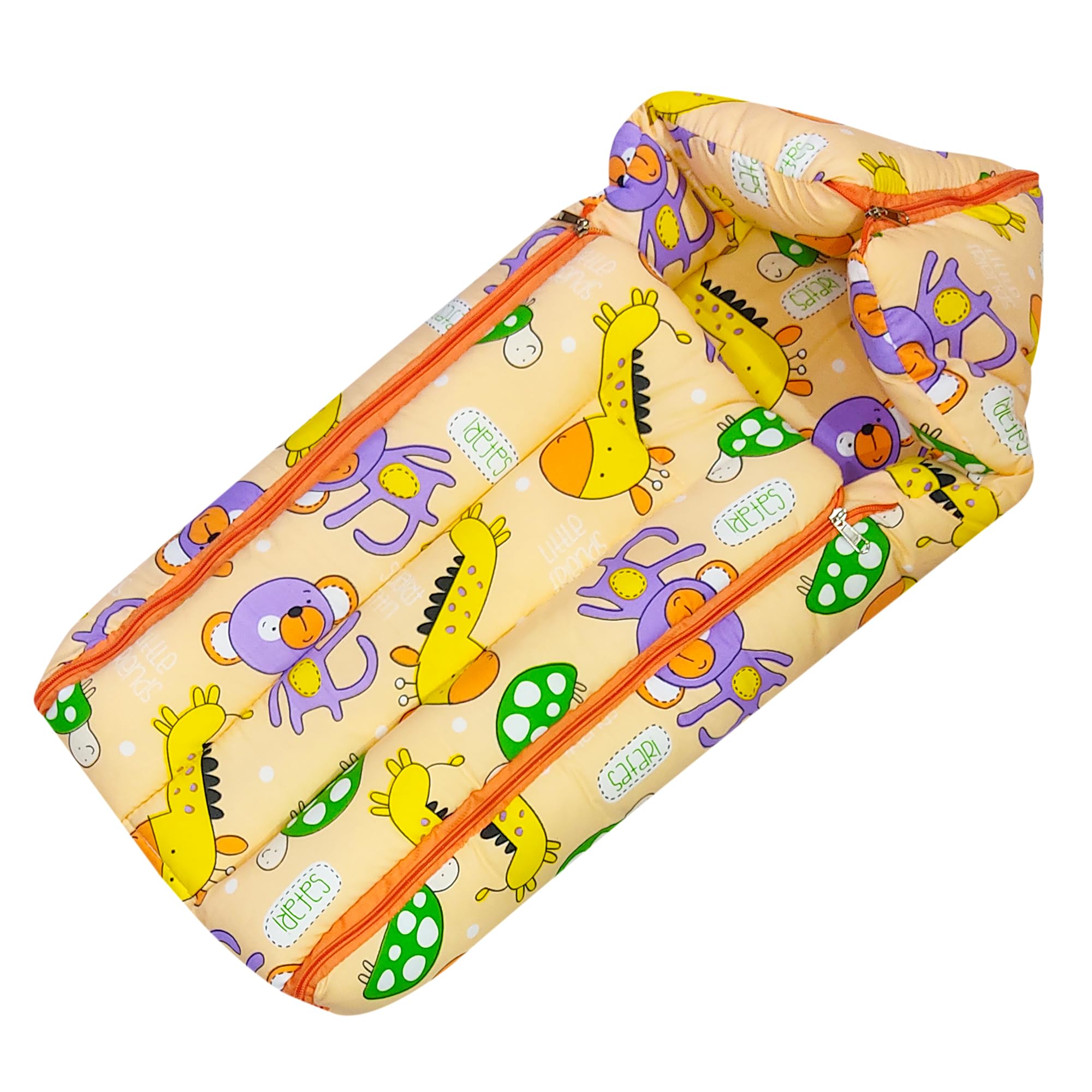 Paletto Baby Carry Nest with, Soft, Lightweight, Washable Bedding Set for Newborns, Ideal for Travel and Daily Use (Peach) 3