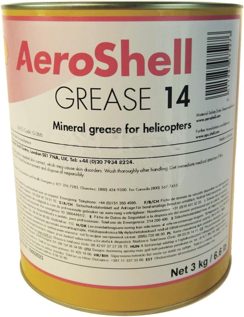 AeroShell Grease 14 Multi-Purpose Helicopter Mineral Grease - 3 Kg (6.6 lb) Can