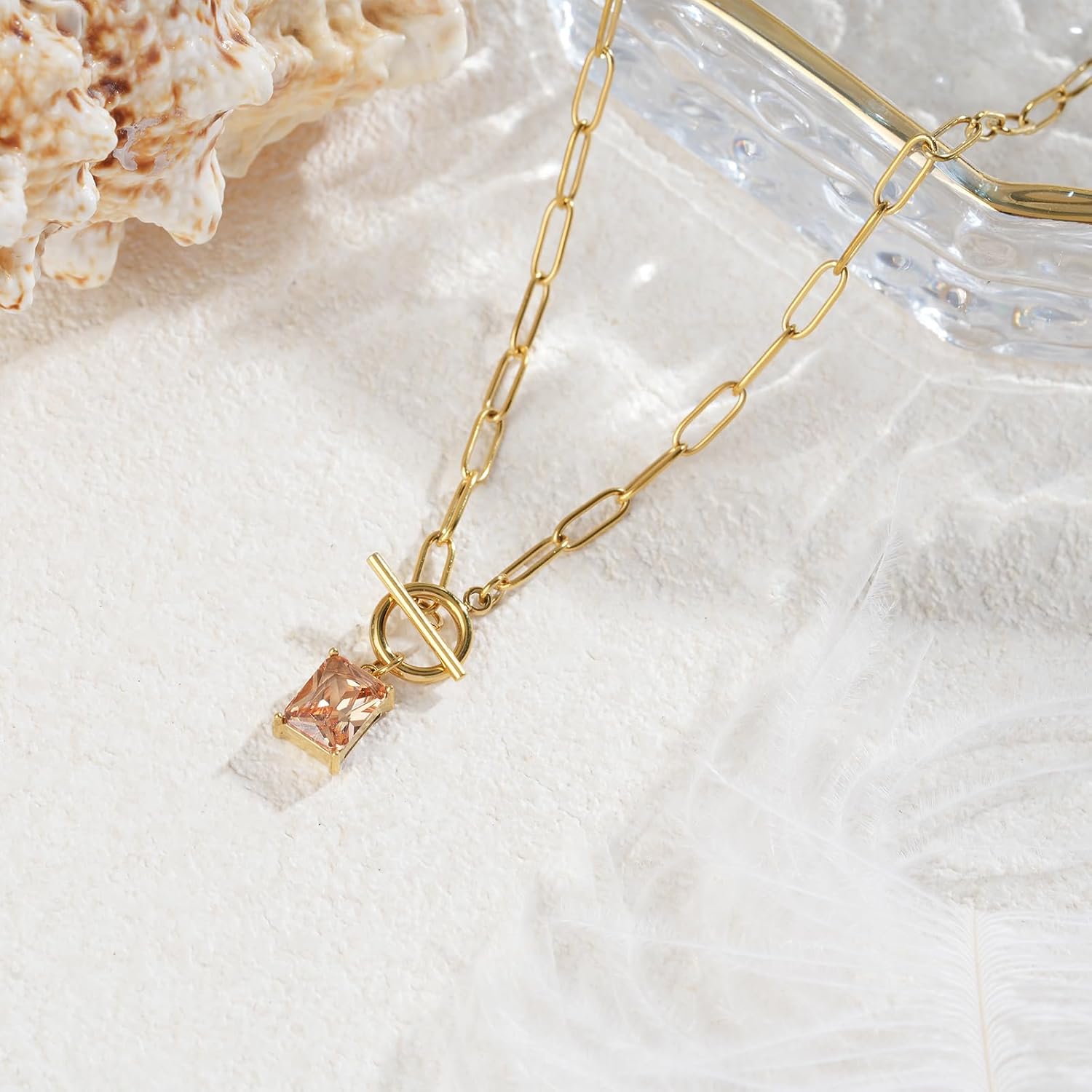 Minimalist Casual Necklace for Women 18K Gold Plated Chain Necklace Jewelry Gift for Mother Girlfriend Wife - Image 3