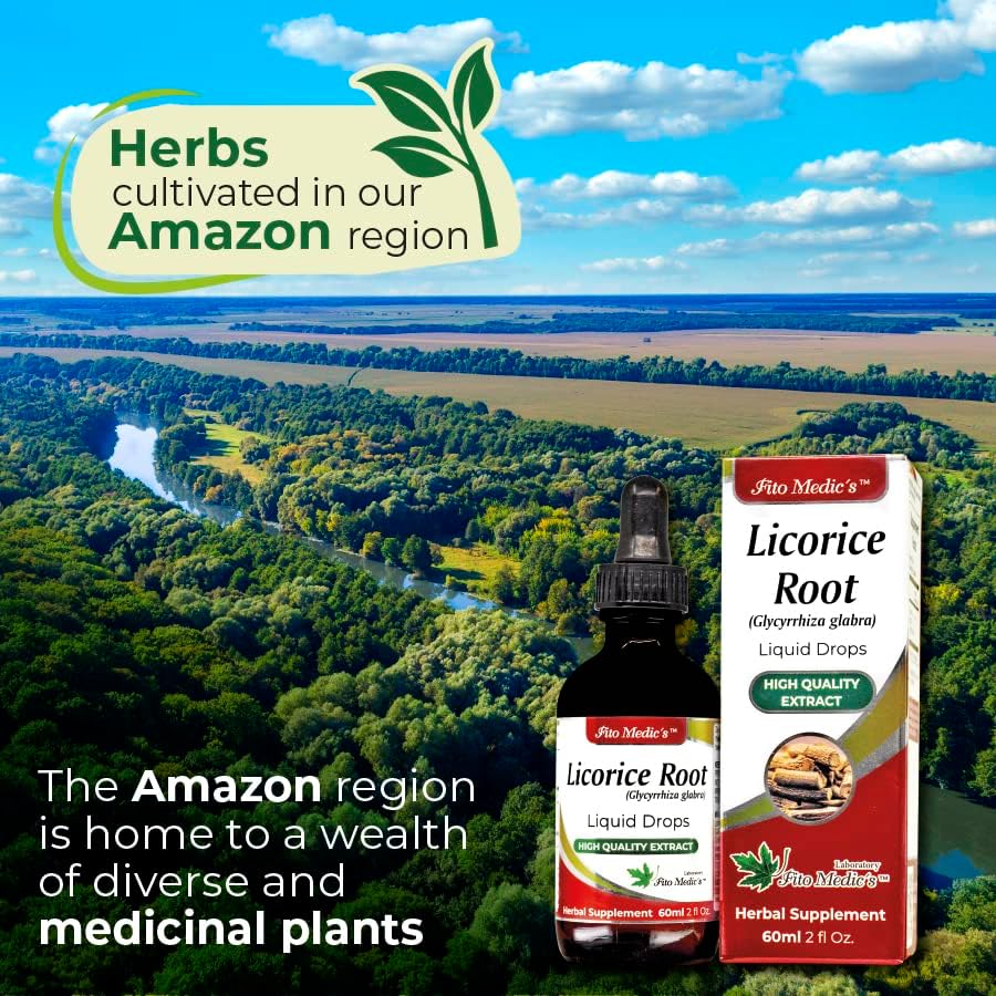 Miniatura 3 de FITO MEDIC'S Laboratorio raíz de regaliz, apoya la salud digestiva, extracto de raíz de regaliz puro, absorción ultra alta, sin alcohol.