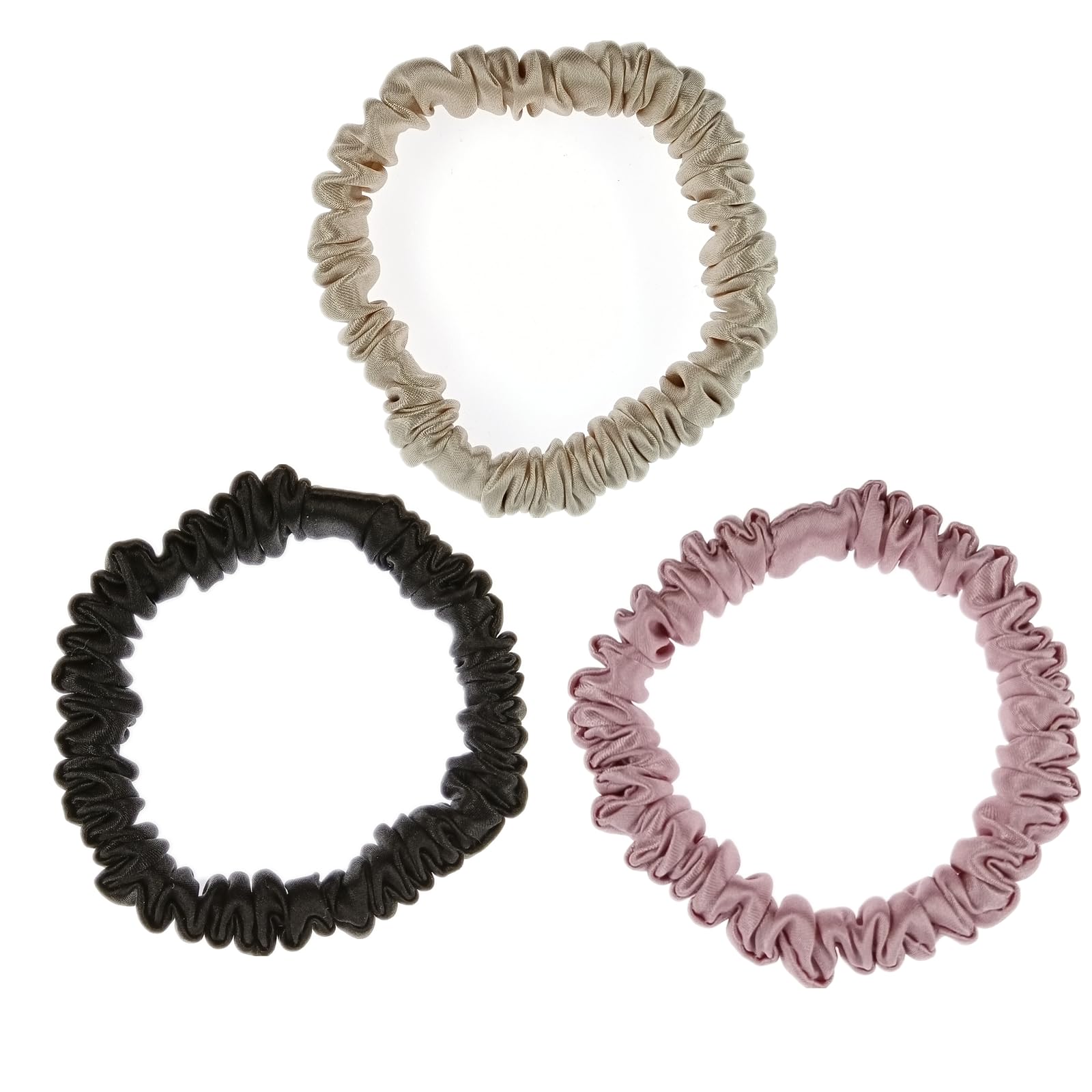 ZHIYE 3 Pcs Silk Hair Scrunchies