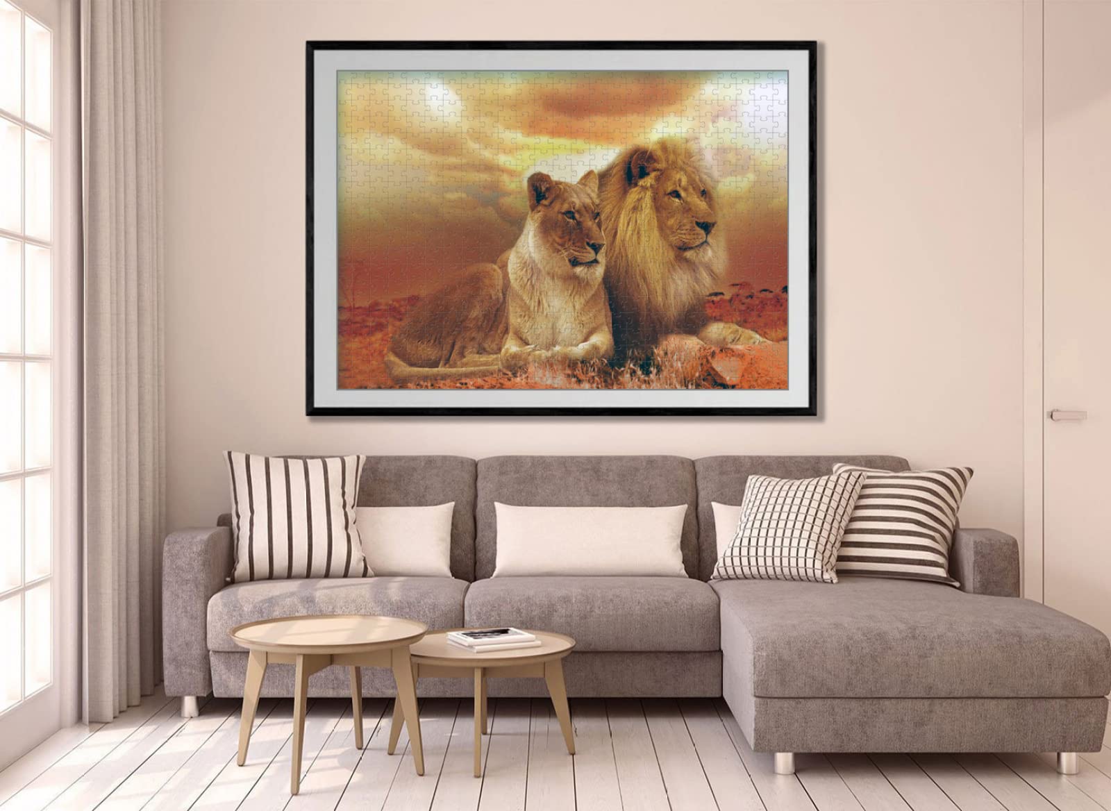 Jigsaw Puzzle 1500 Pieces Lion Couple Puzzle Puzzle Gifts For Children And Adults