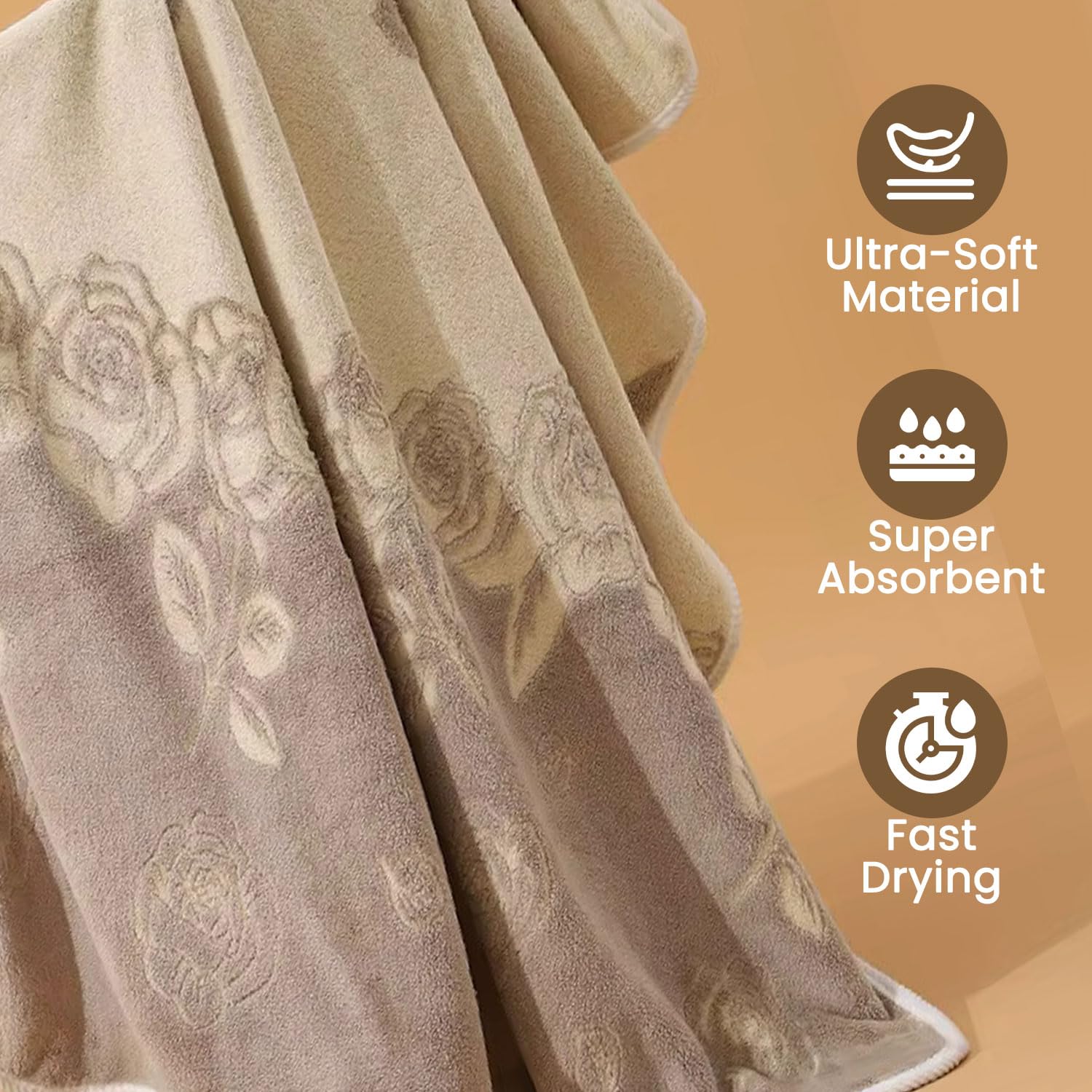 MAXOSHINE Extra Large Bath Towels - Super Soft & Quick Dry -9